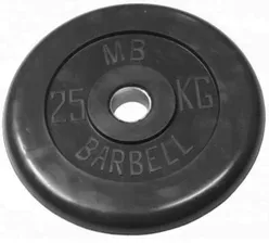 Диск обрезиненный MB Barbell Plt 25 кг 26 мм (MB-PltB26-25)